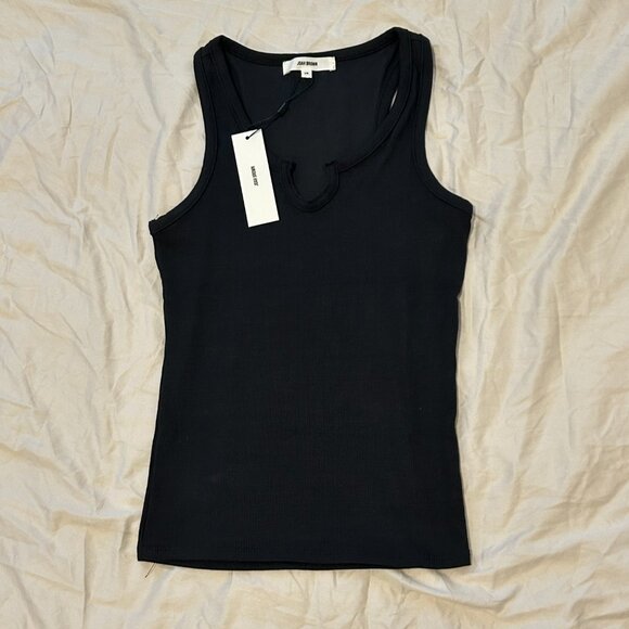 NWT Joah Brown black henley tank top - Picture 3 of 6